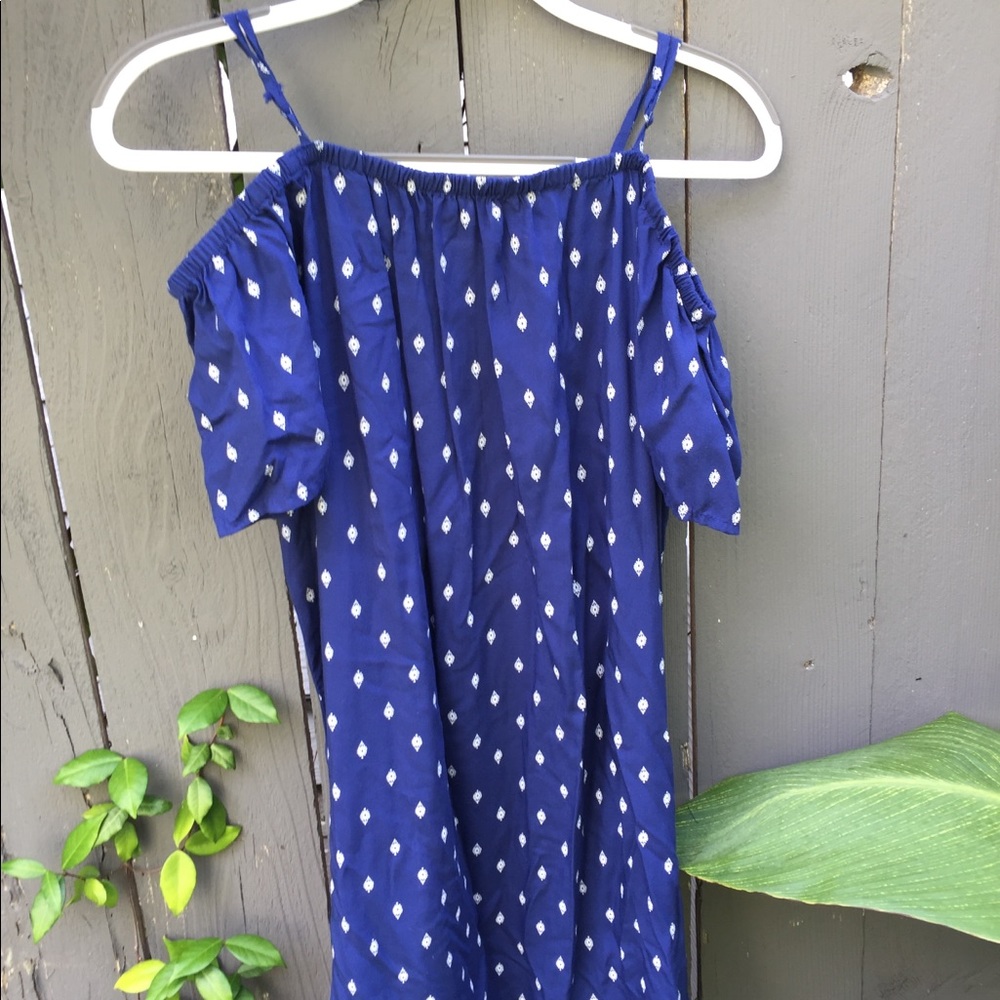 Blue and White Dress